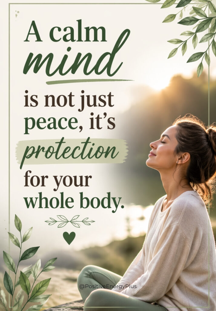 A calm mind is not just peace, it’s protection for your whole body.