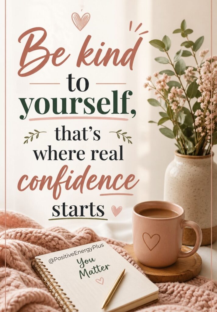 Be kind to yourself, that’s where real confidence starts