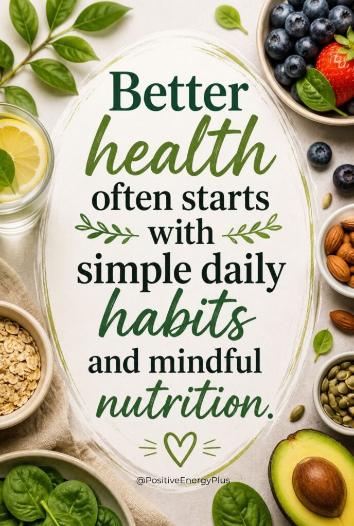 “Better health often starts with simple daily habits and mindful nutrition