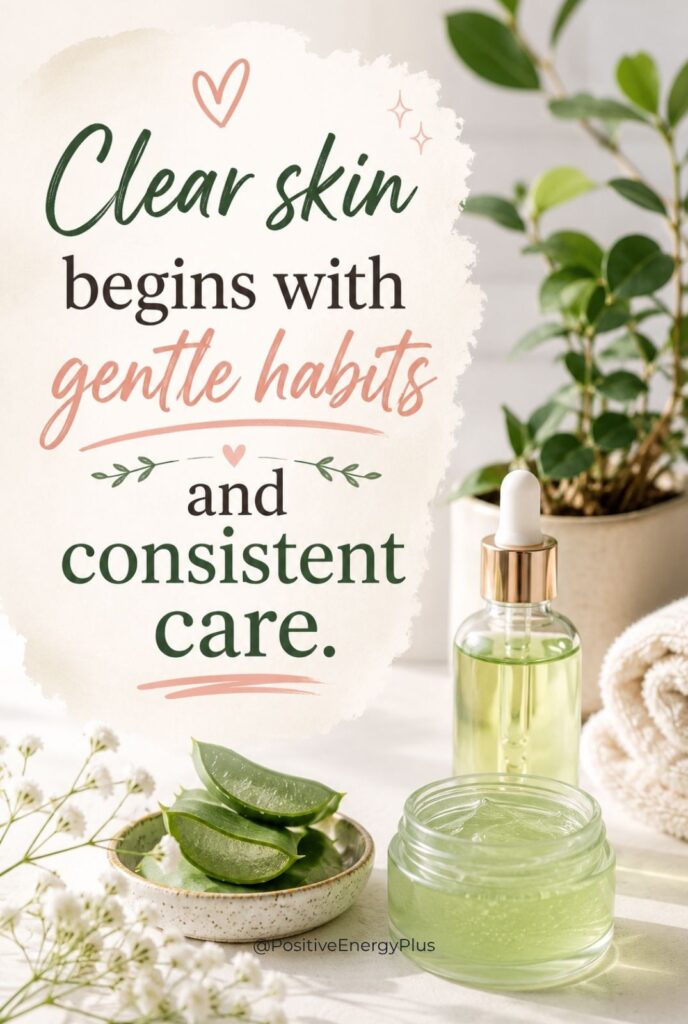 “Clear skin begins with gentle habits and consistent care.”