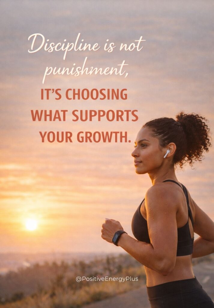 Discipline is not punishment, it’s choosing what supports your growth.