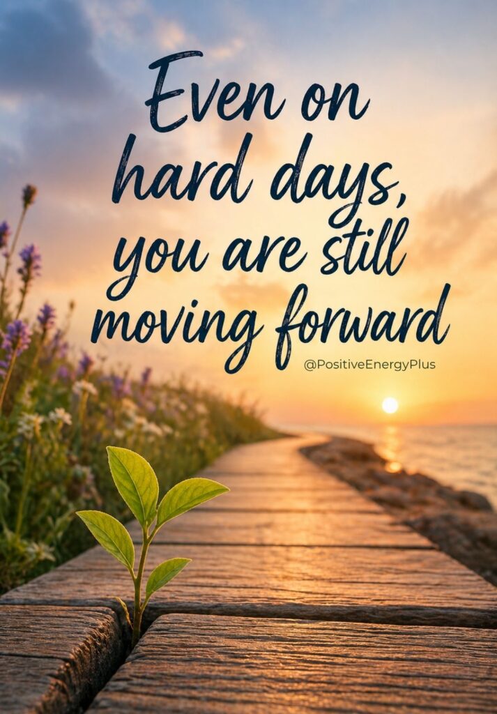 Even on hard days, you are still moving forward
