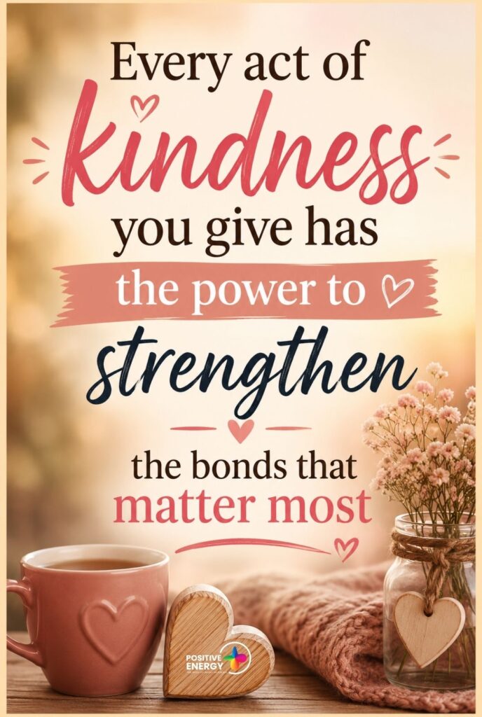 Every act of kindness you give has the power to strengthen the bonds that matter most