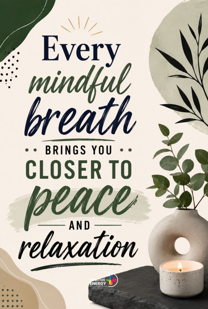 Every mindful breath brings you closer to peace and relaxation