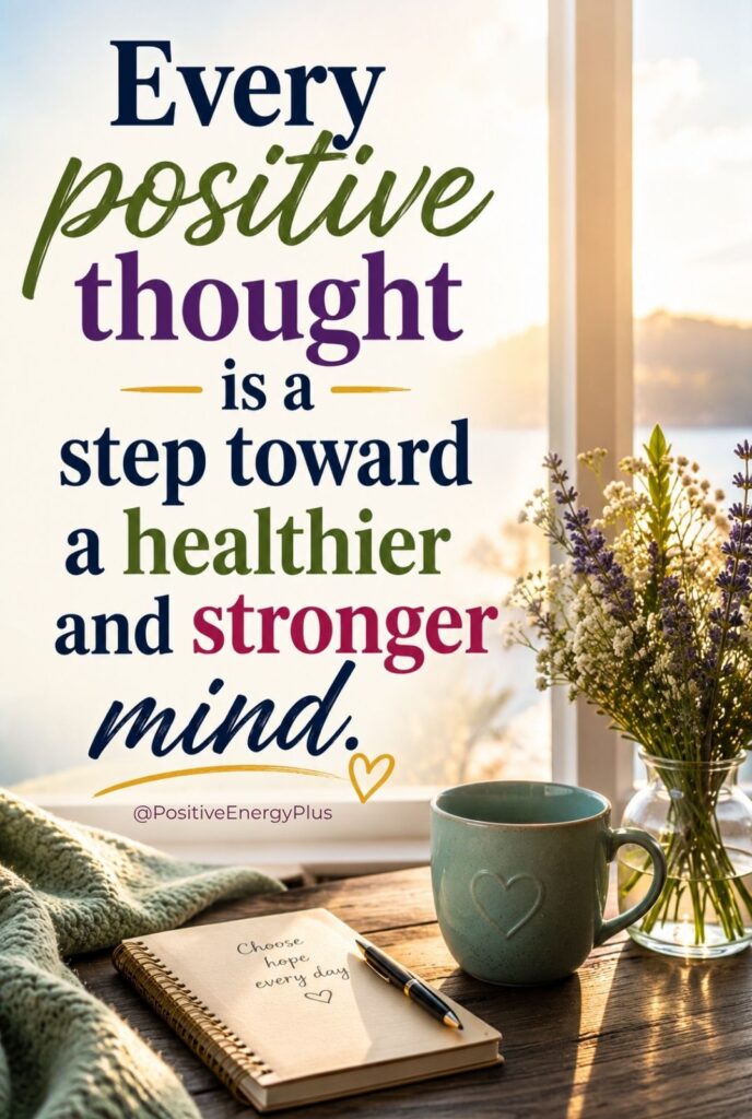 Every positive thought is a step toward a healthier and stronger mind.
