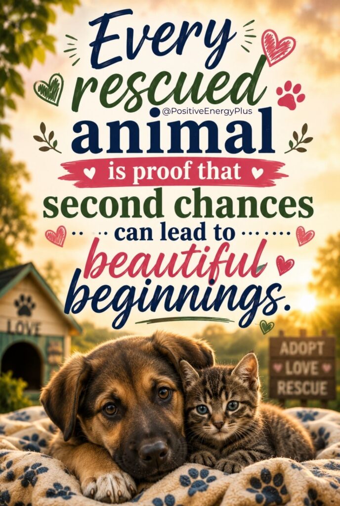 Every rescued animal is proof that second chances can lead to beautiful beginnings