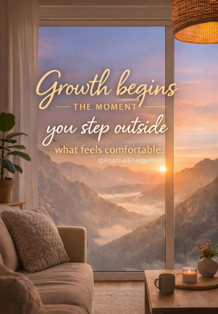 Growth begins the moment you step outside what feels comfortable