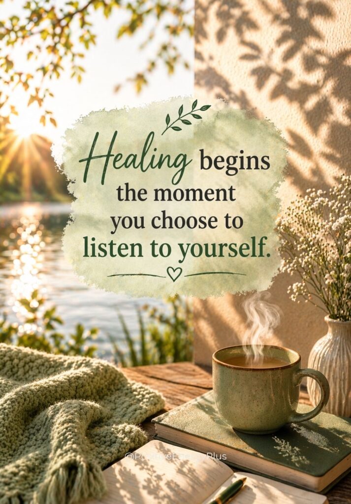 Healing begins the moment you choose to listen to yourself
