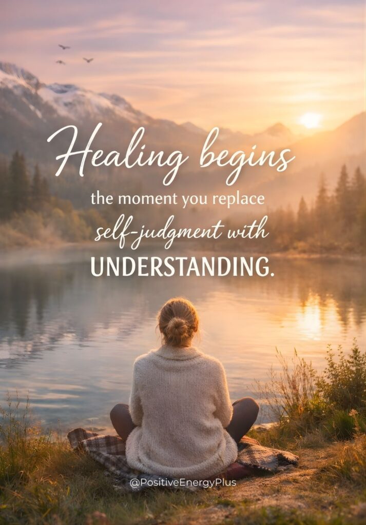 Healing begins the moment you replace self-judgment with understanding.