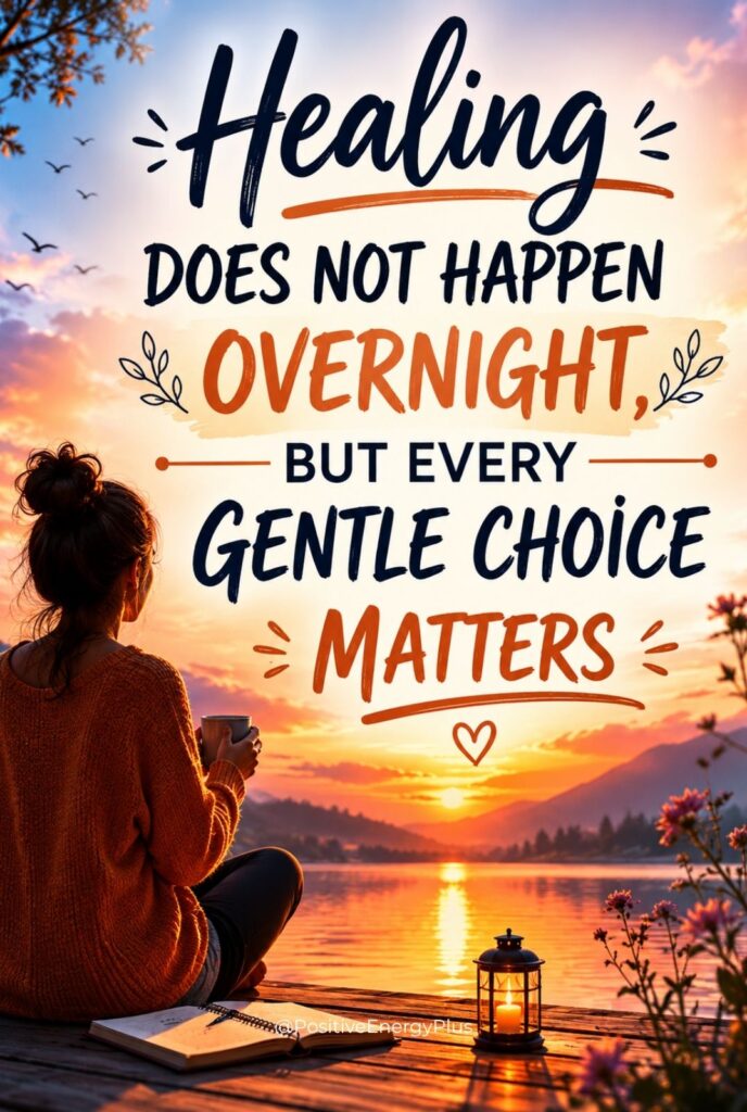 Healing does not happen overnight, but every gentle choice matters