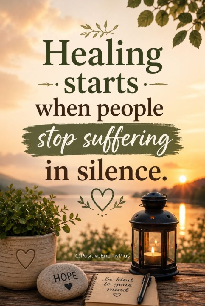 Healing starts when people stop suffering in silence.