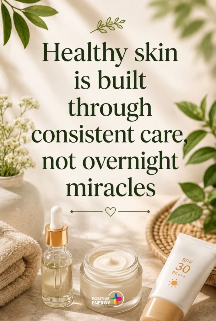 Healthy skin is built through consistent care, not overnight miracles