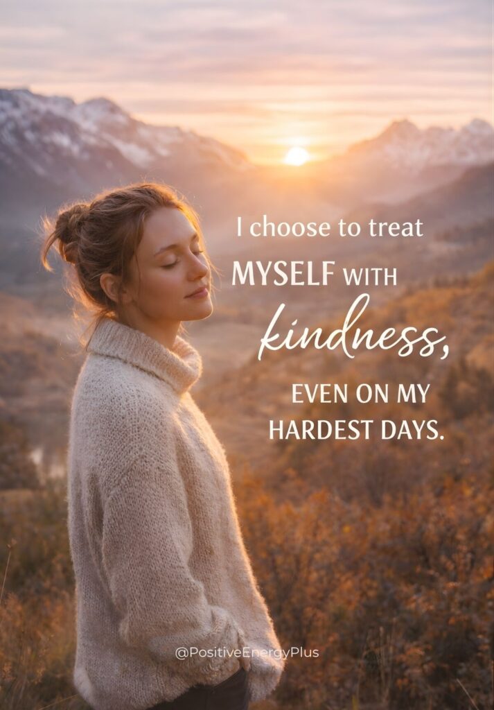 I choose to treat myself with kindness, even on my hardest days