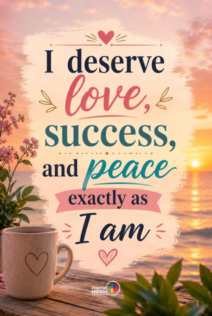 I deserve love, success, and peace exactly as I am