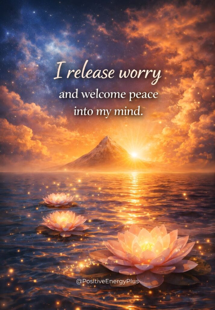 I release worry and welcome peace into my mind