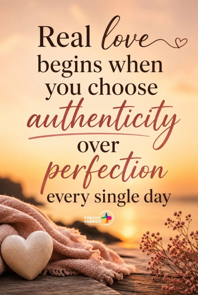 Real love begins when you choose authenticity over perfection every single day