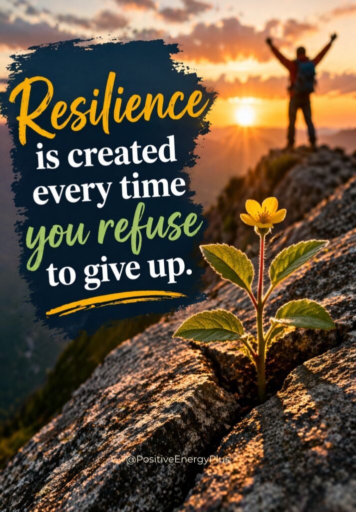 Resilience is created every time you refuse to give up