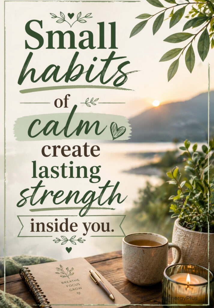 Small habits of calm create lasting strength inside you