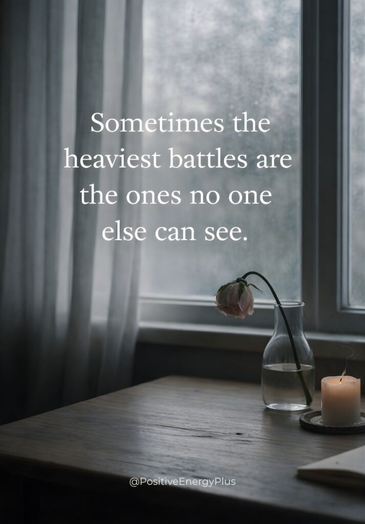 Sometimes the heaviest battles are the ones no one else can see.