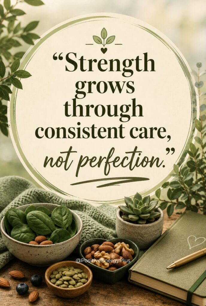 “Strength grows through consistent care, not perfection
