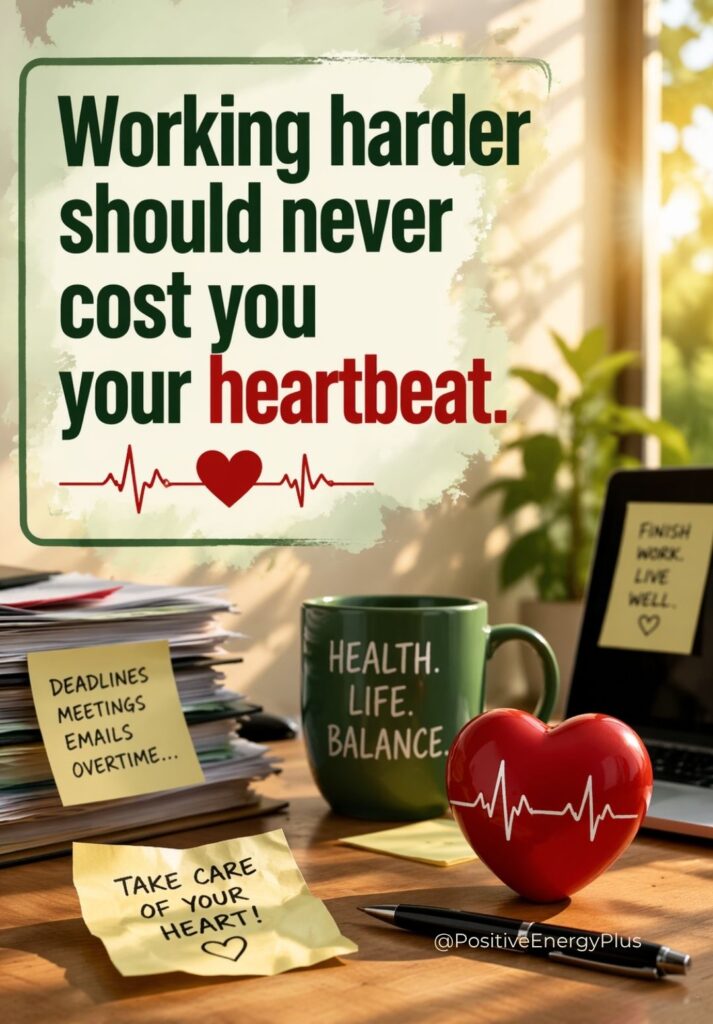 Working harder should never cost you your heartbeat
