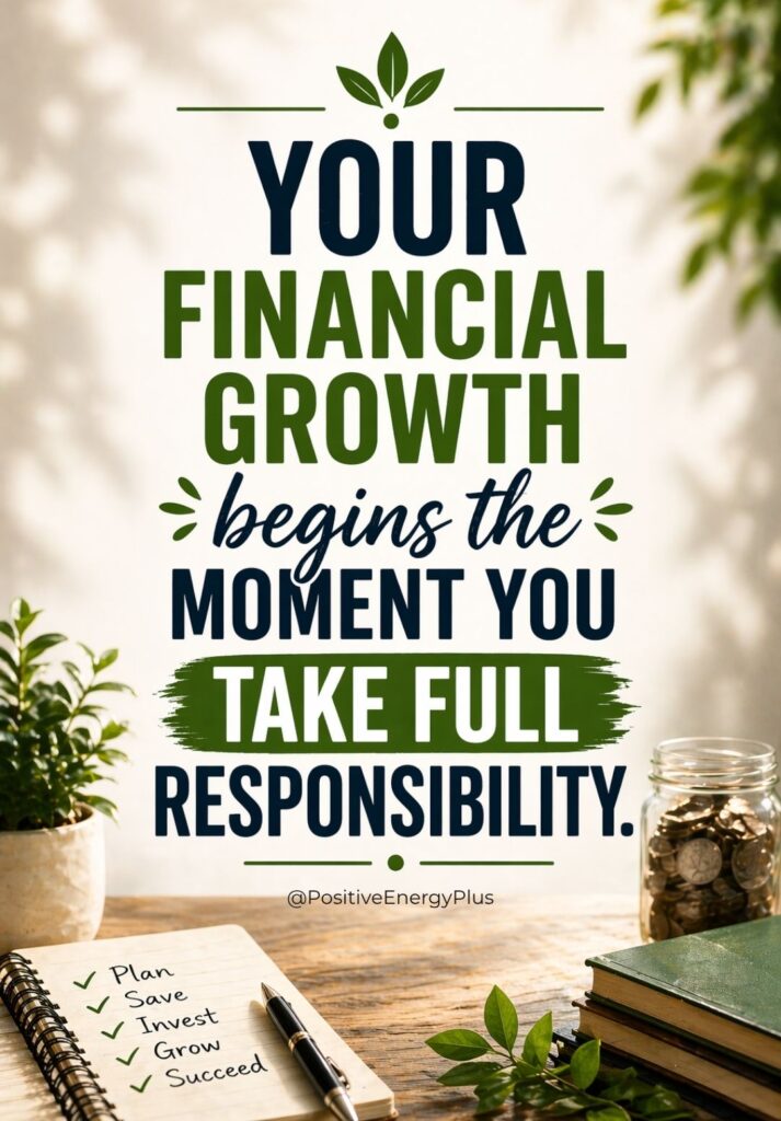 Your financial growth begins the moment you take full responsibility
