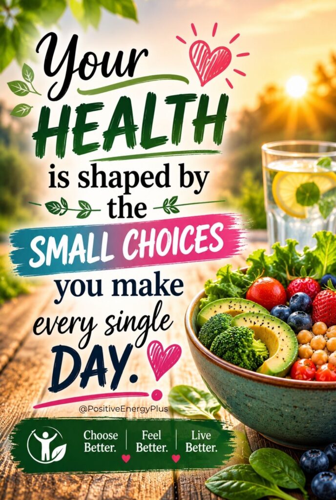 Your health is shaped by the small choices you make every single day