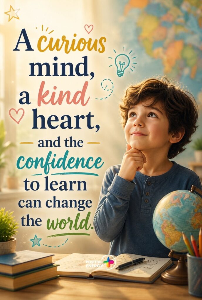 A curious mind, a kind heart, and the confidence to learn can change the world