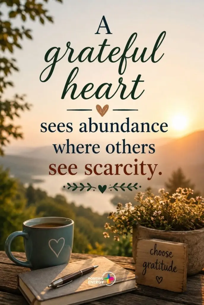 A grateful heart sees abundance where others see scarcity