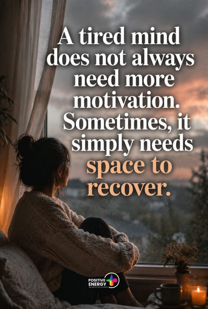 A tired mind does not always need more motivation. Sometimes, it simply needs space to recover.