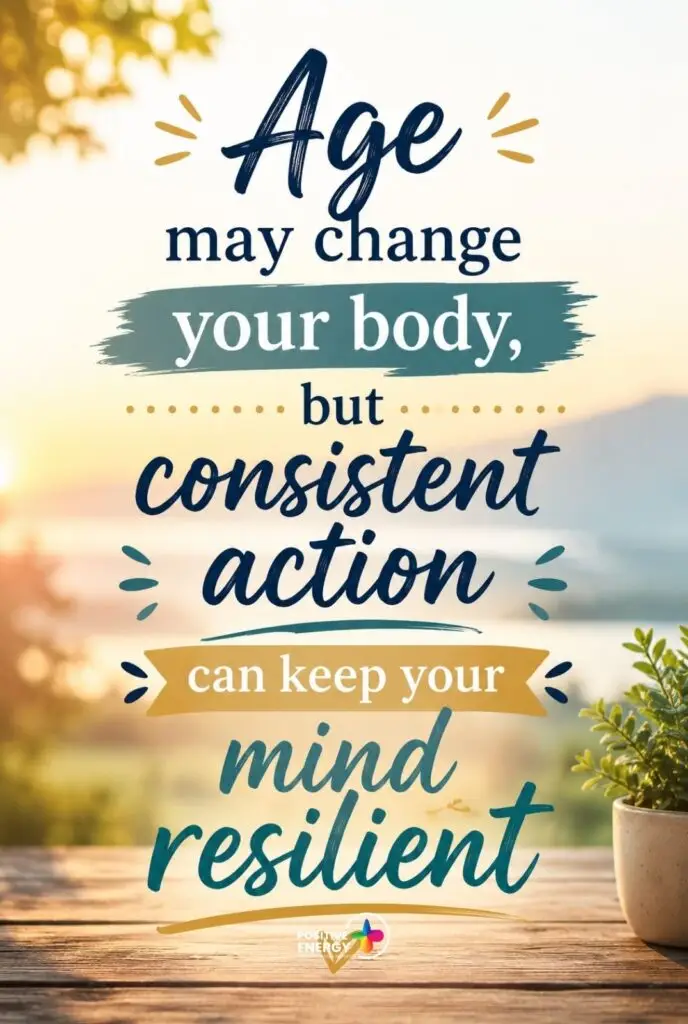 Age may change your body, but consistent action can keep your mind resilient