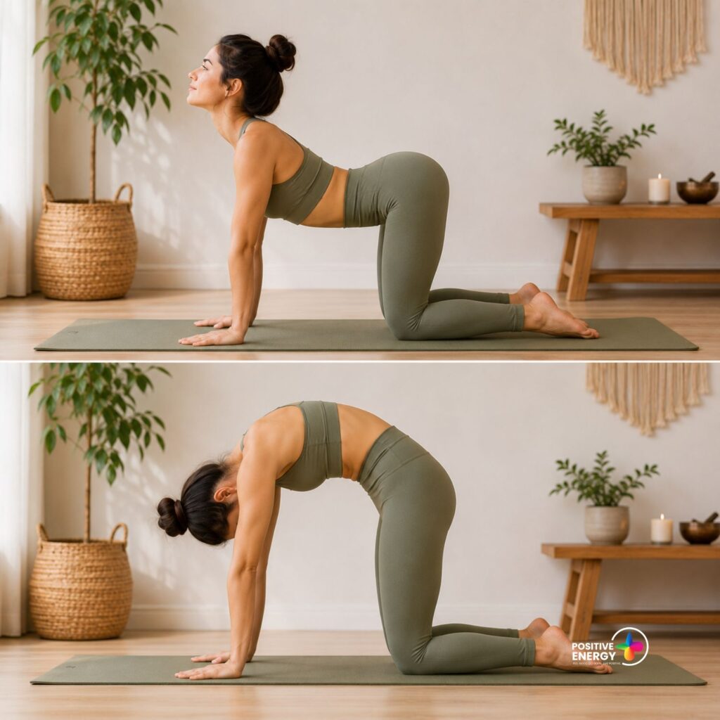 Cat-Cow Pose (Marjaryasana-Bitilasana) for Spinal Flexibility