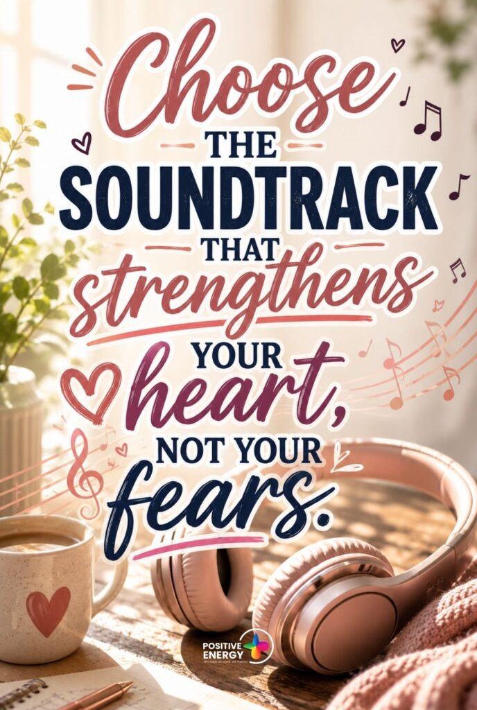 Choose the soundtrack that strengthens your heart, not your fears
