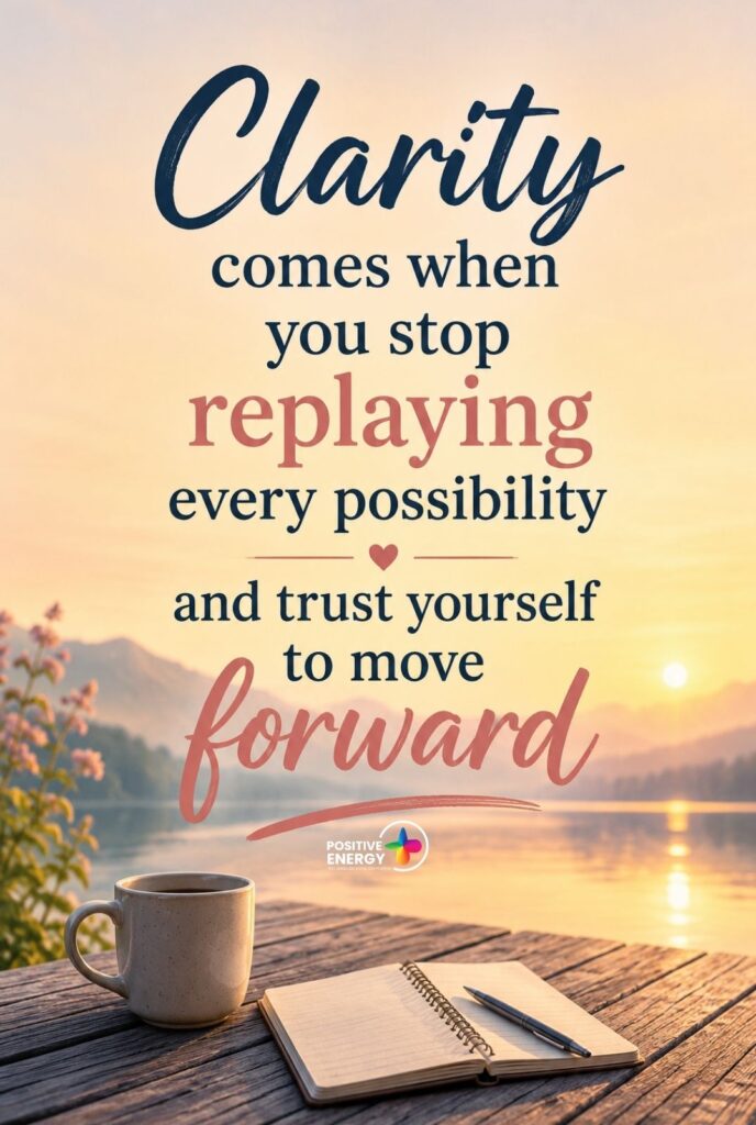 Clarity comes when you stop replaying every possibility and trust yourself to move forward