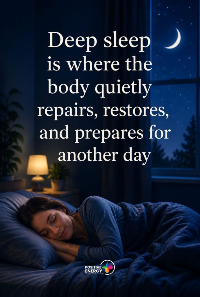 Deep sleep is where the body quietly repairs, restores, and prepares for another day