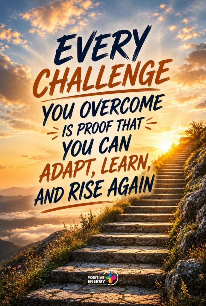 Every challenge you overcome is proof that you can adapt, learn, and rise again.