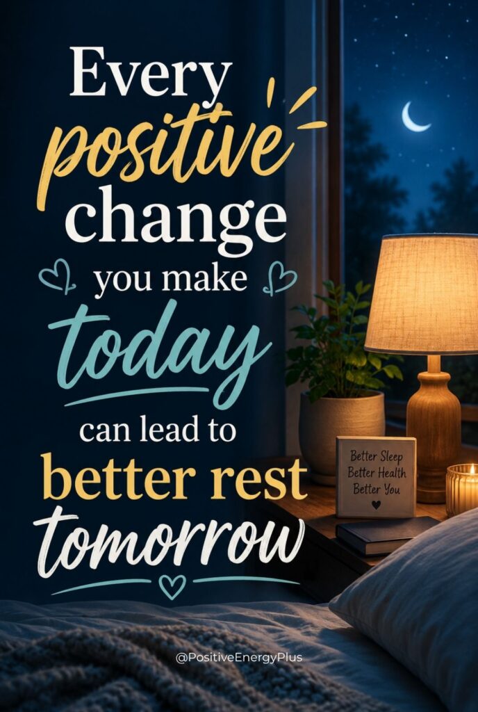 Every positive change you make today can lead to better rest tomorrow