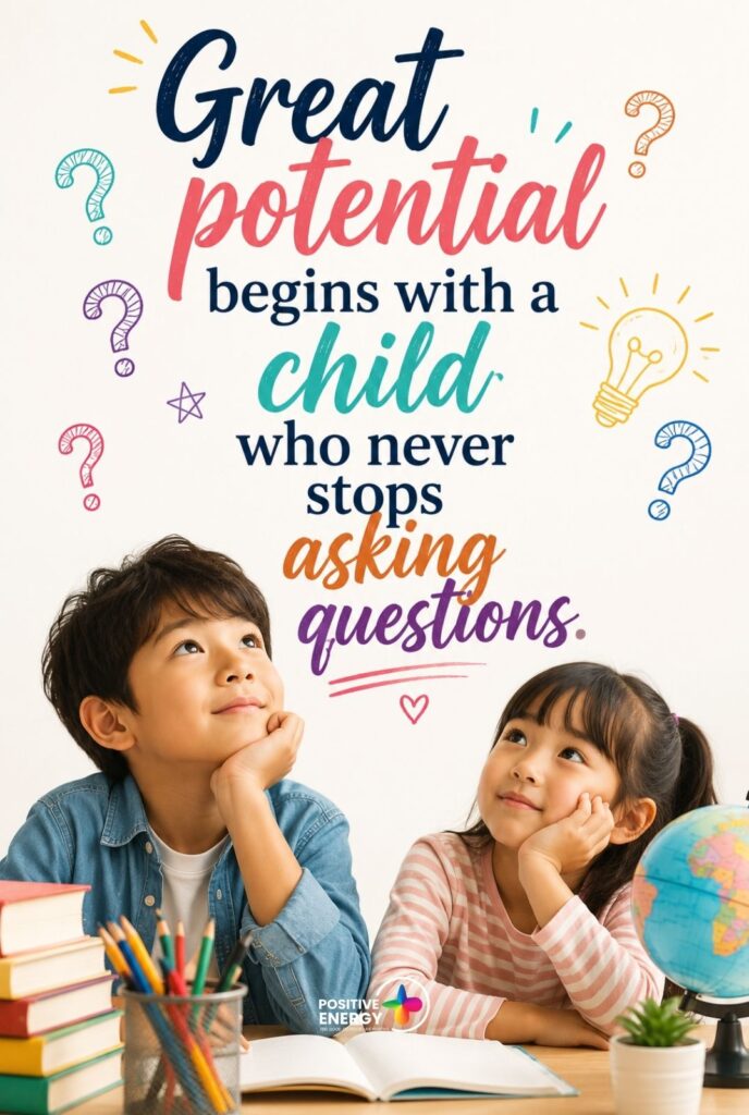 Great potential begins with a child who never stops asking questions