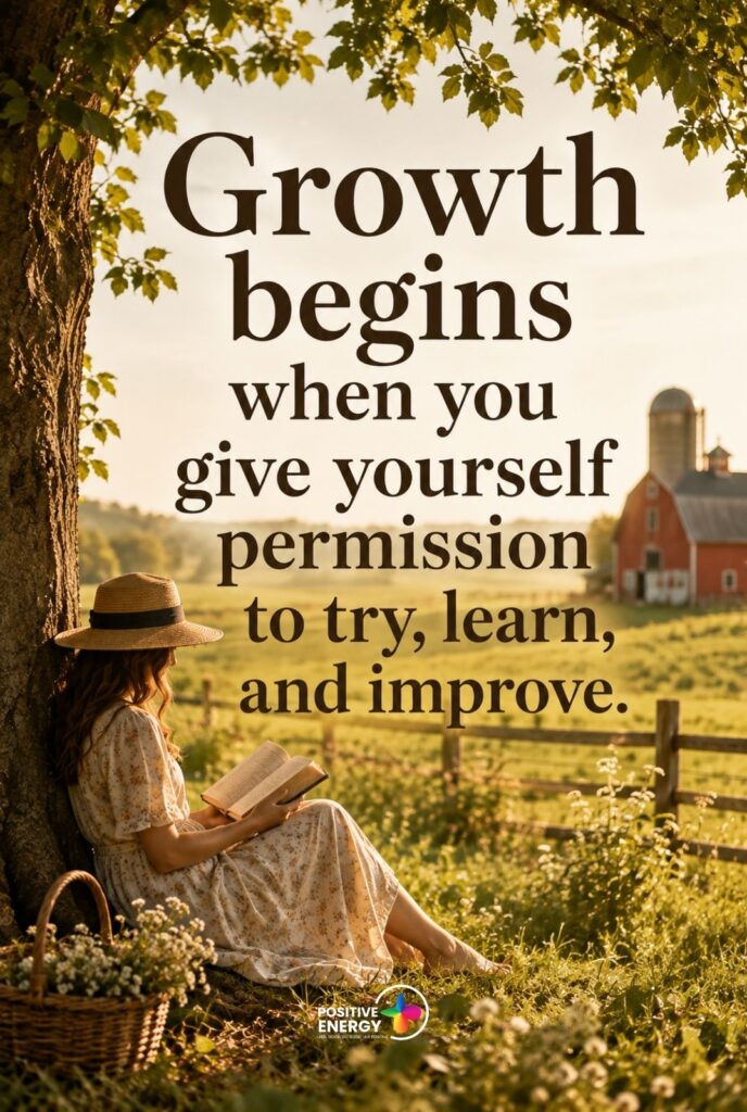 Growth begins when you give yourself permission to try, learn, and improve.
