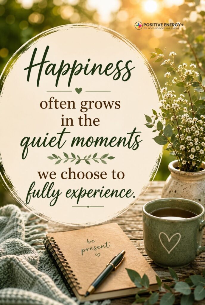 Happiness often grows in the quiet moments we choose to fully experience
