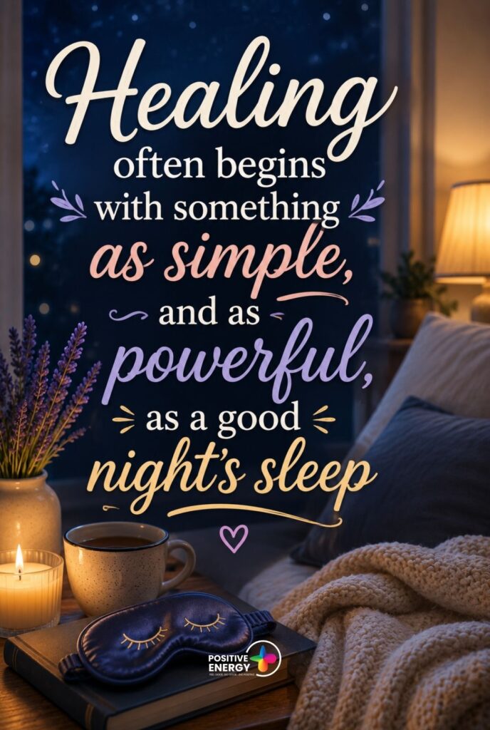 Healing often begins with something as simple, and as powerful, as a good night's sleep