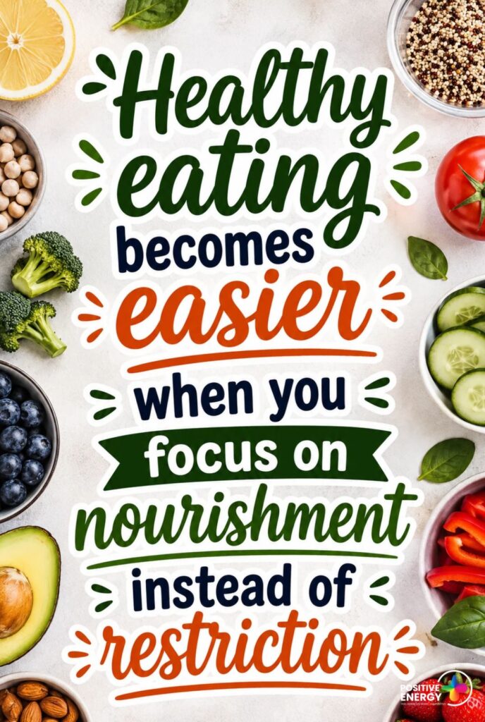 Healthy eating becomes easier when you focus on nourishment instead of restriction.