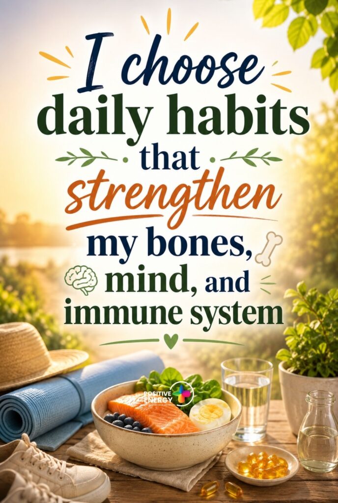 I choose daily habits that strengthen my bones, mind, and immune system
