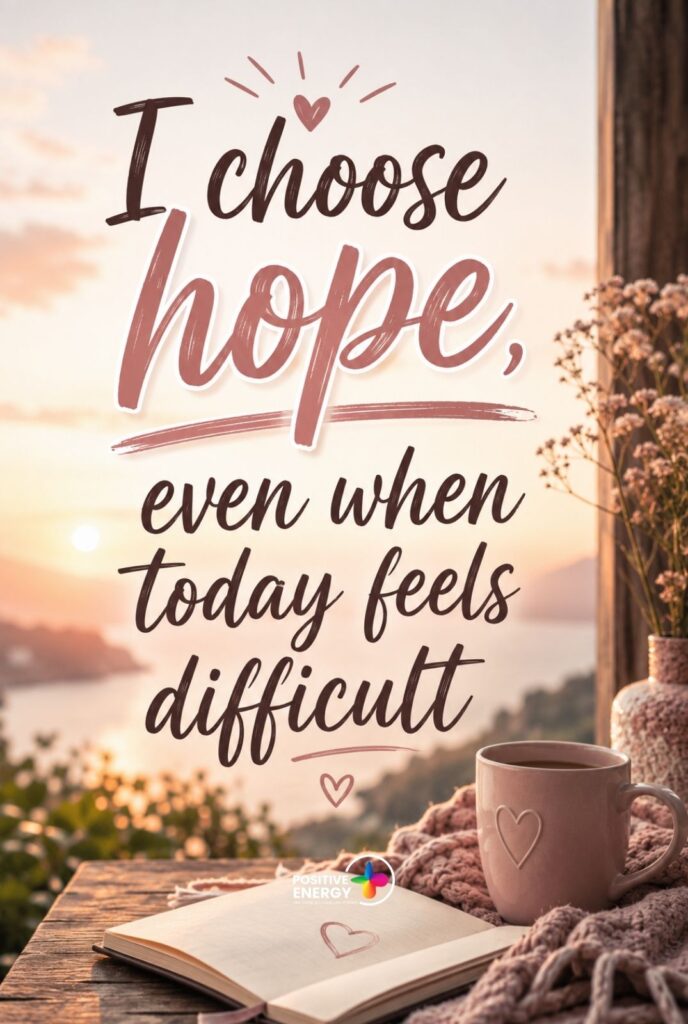 I choose hope, even when today feels difficult