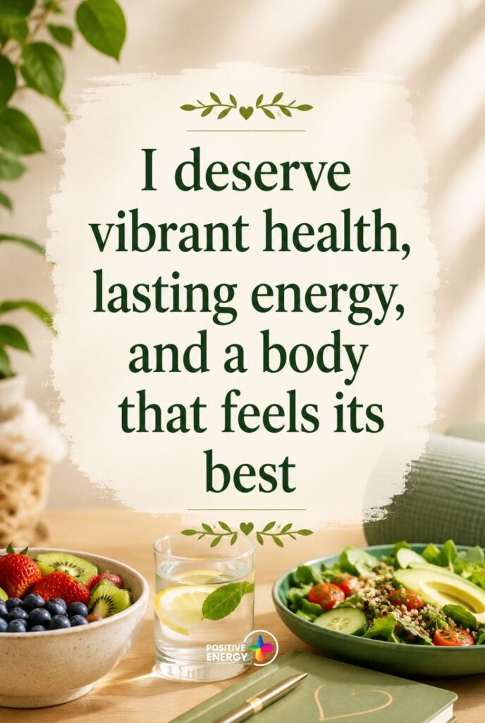 I deserve vibrant health, lasting energy, and a body that feels its best