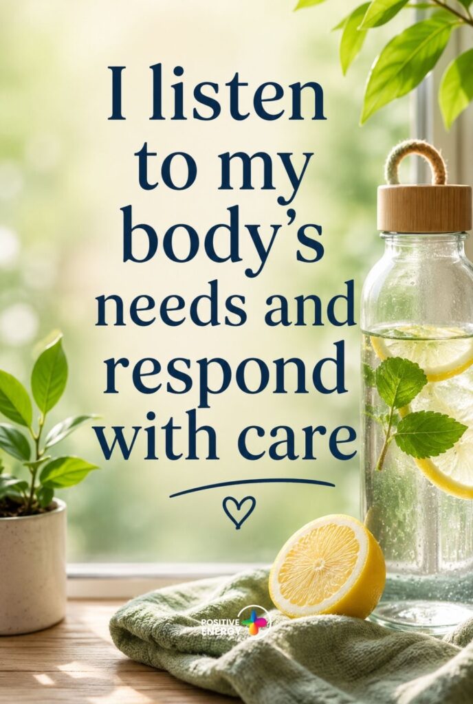 I listen to my body's needs and respond with care