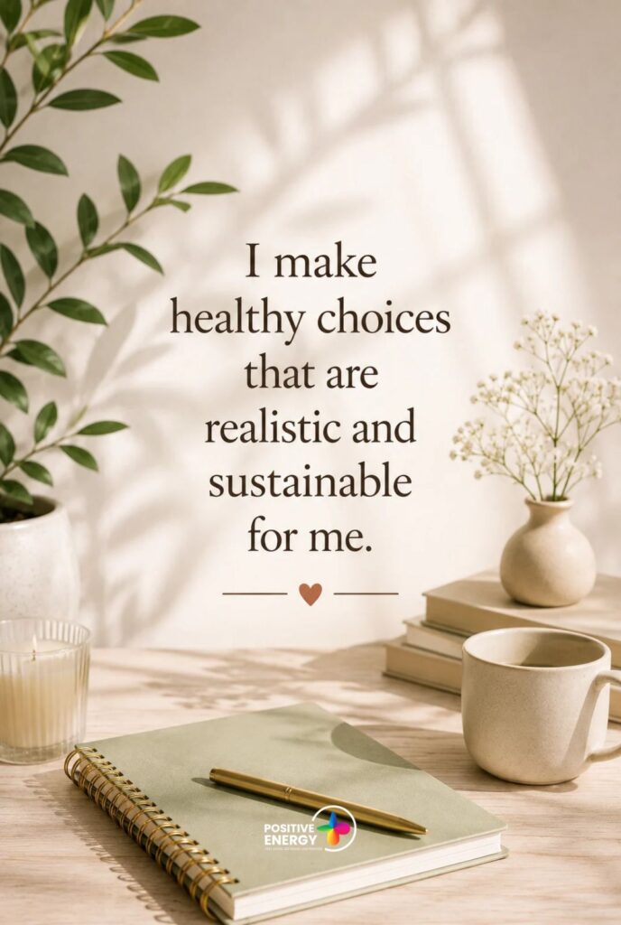 I make healthy choices that are realistic and sustainable for me.