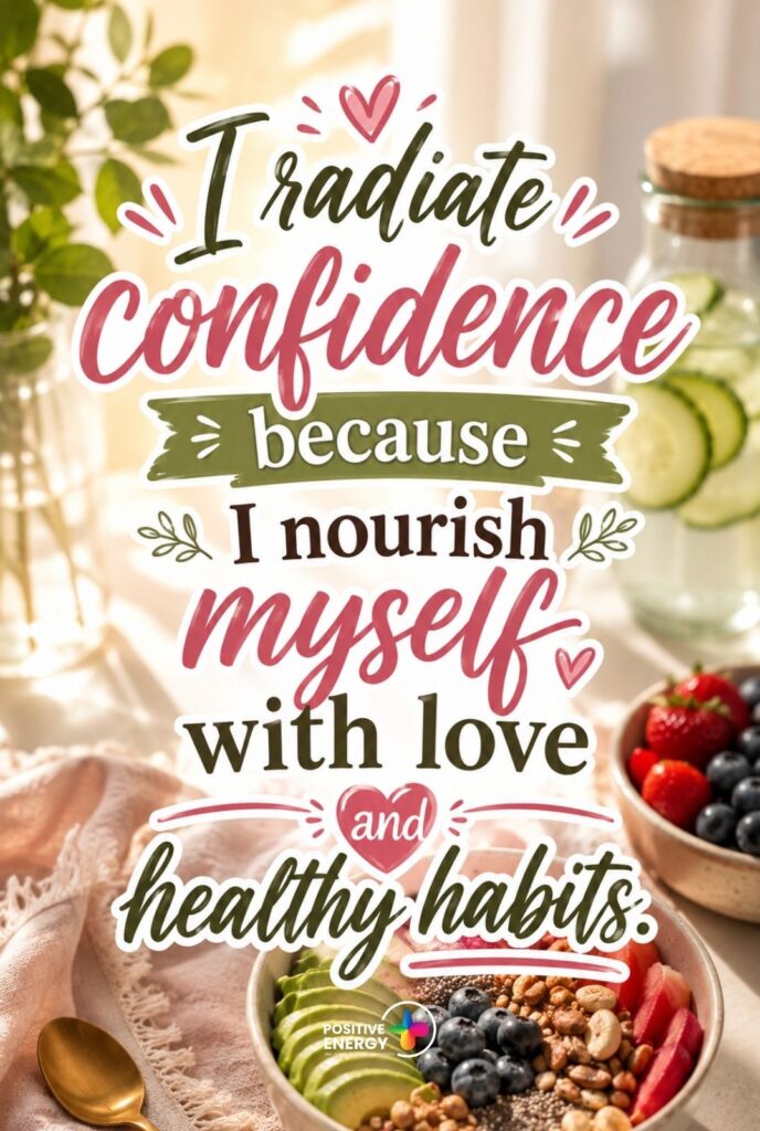 I radiate confidence because I nourish myself with love and healthy habits.