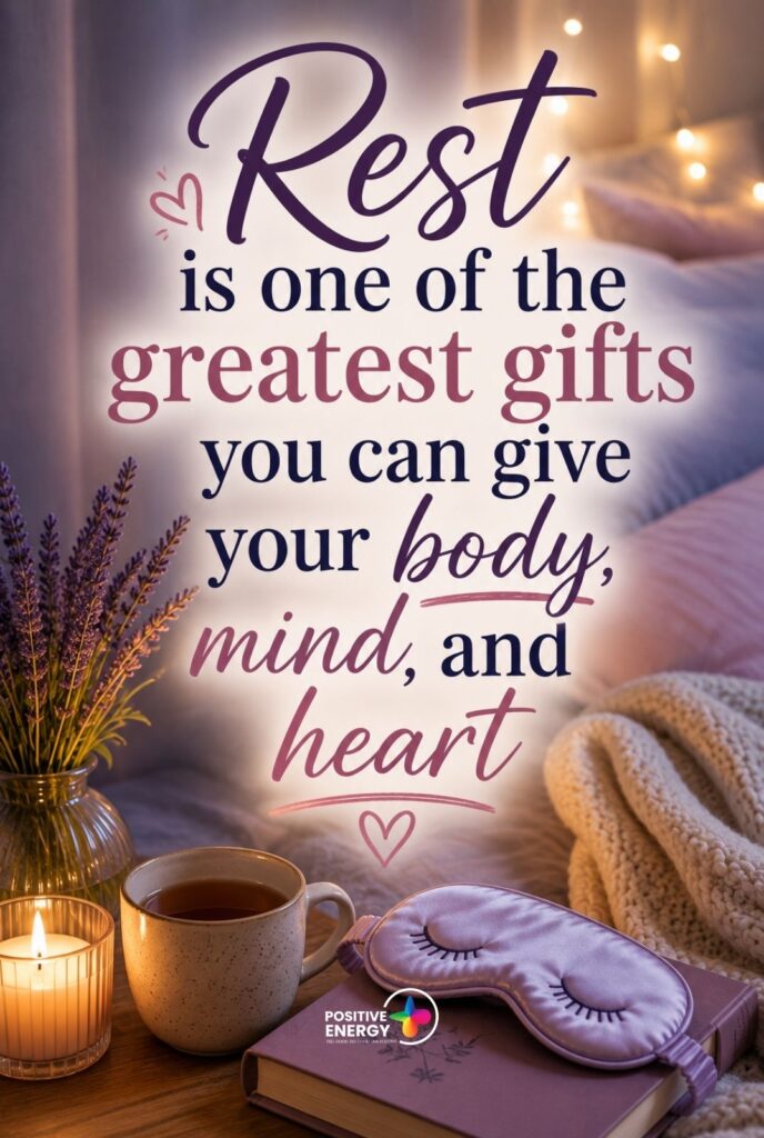 Rest is one of the greatest gifts you can give your body, mind, and heart