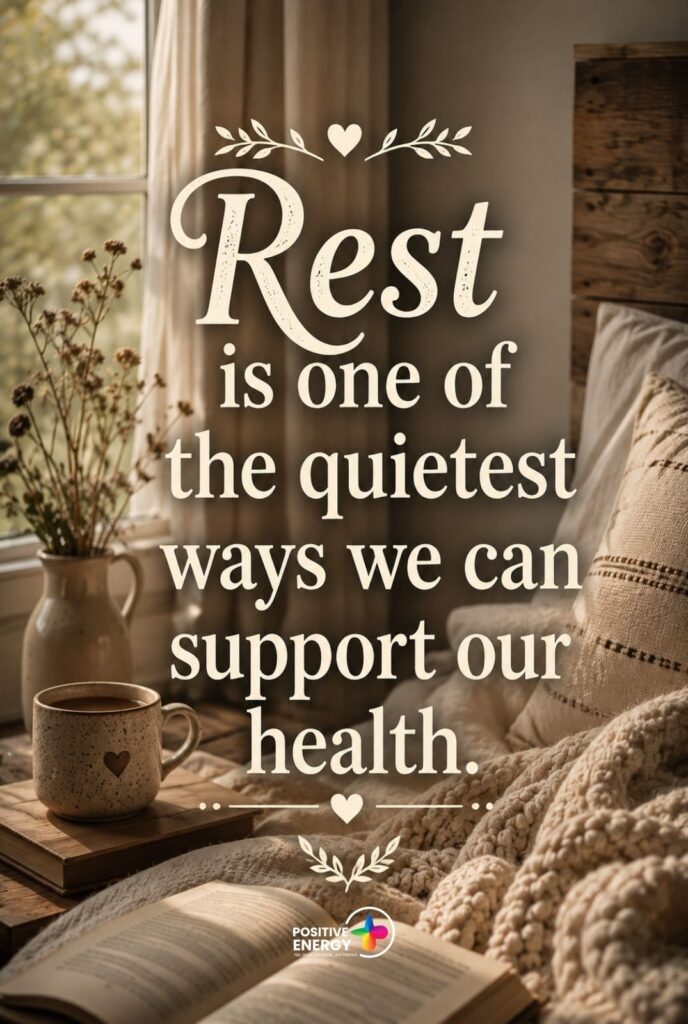 Rest is one of the quietest ways we can support our health.